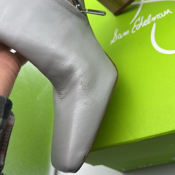 NWT SAM EDELMAN ANIKA PEBBLE GRET LEA heeled boots size 10 - Picture 6 of 10